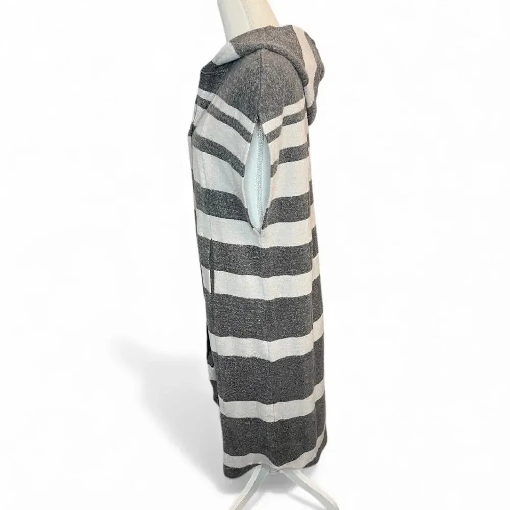 Soft Surroundings Glacier Canyon Excalibur gray Stripe Poncho vest scandi girl - Picture 5 of 9